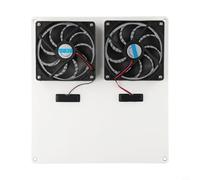 Ventilateur de toit extérieur à énergie solaire pour grenier, double ventilation d'échappement 40 W haute efficacité avec panneau solaire en PET, compatible avec les maisons pour animaux domestiques