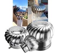 Ventilateur De Toit Non électrique Turbines Ventilateur - Bouche De Ventilation en Acier Inoxydable 304 Grille Ronde Couvercle De Ventilation - Éoliennes Ventilation du Grenier Venti, 110mm