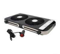 Ventilateur de toit ouvrant pour camping-car 12 V CC avec débit d'air réglable à 4 vitesses et fusible de surintensité pour un fonctionnement sûr (noir)