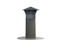Ventilateur de toit plat DN 100, bride bitumé/PVC, ventilateur, évacuation d'air, ventilation de toit, DN 110 (PVC)