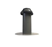 Ventilateur de toit plat DN 100, bride bitumée/PVC, ventilateur, évacuation d'air, ventilation de toit, DN 110 (PVC)