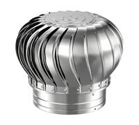 Ventilateur de toit pour turbine, hotte de cheminée rotative en acier inoxydable 304, ventilateur d'échappement rond pour la dissipation de la chaleur, facile à installer, rotation sans moteur (250 mm