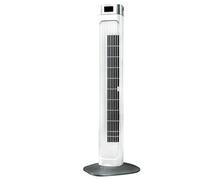 Ventilateur de tour blanc Ventilateur Stand Oscillant, Télécommande Affichage LED Mode été hiver, Hauteur 95,5 cm