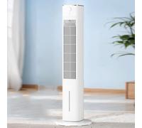 Ventilateur de tour pour chambre à coucher, refroidisseur d'air évaporatif portable AC avec oscillation à 80 °, design détachable et lavable, 3 vitesses, 28dB silencieux, ventilateur debout pour la ma