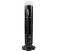 Ventilateur de tour sans lame, ventilateur de table électrique, refroidissement silencieux à 2 vitesses avec des lumières LED et du gril sécurité pour la chambre/bureau (noir)
