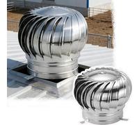 Ventilateur de turbine, 90 mm, capot de cheminée en acier inoxydable 304, capuchon d'éolienne rotatif, ventilateur de turbine, évents de toit rotatifs pour la dissipation de la chaleur, installation