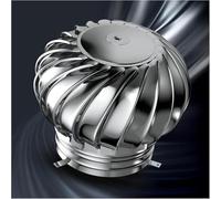 Ventilateur de turbine de toit en acier inoxydable - Évent rotatif à économie d'énergie de 10,2 cm/15,2 cm/20,3 cm/25,4 cm/30,5 cm/40,6 cm pour pot d'échappement de séchage, grille d'aération durable