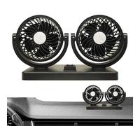 Ventilateur de véhicule rotatif à 360 ° - Double alimentation USB, vitesse réglable, ventilateur de refroidissement automatique | Ventilateur d'air automobile 12 V/24 V pour cabine de camion, bureau
