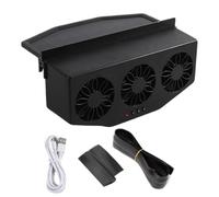 Ventilateur De Ventilation De Voiture - Refroidisseur De Véhicule À Énergie Solaire | Berlines Du Système D'air De Charge USB | Dispositif De Refroidissement Automatique De 1200mAh Avec Fonction De Pu