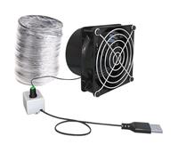 Ventilateur De Ventilation - Extracteur De Fumées Absorbeur, Ventilateurs De Ventilation En Acier Inoxydable, Mini Ventilateur D'air USB Booster En Ligne, Extracteur À Faible Bruit | Volet De Tirage