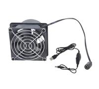 Ventilateur de ventilation silencieux de 8 cm de diamètre et tube amovible de 50 CFM pour applications polyvalentes en intérieur et en extérieur - Système de ventilation ABS multi-usages