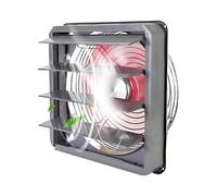 Ventilateur de Ventilation Ventilateur à persiennes, Ventilateur d'extraction Puissant de 12/14/16 Pouces, Ventilateur d'extraction Domestique Industriel en métal avec Couvercle en Filet de