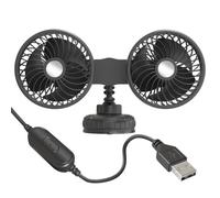 Ventilateur de voiture 5 V 12 V 24 V 12 V 24 V Caractéristiques : fabriqué avec de bons matériaux, pratique et fiable, installation rapide, non-déformation, réglage à 3 vitesses (5 V)