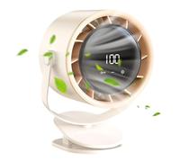 Ventilateur de voiture à affichage numérique-Ventilateur de turbine portable de 6 pouces, 100 réglages de vitesse | Conception de pince polyvalente à flux d'air puissant, ventilateur de circulation de