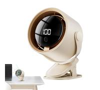 Ventilateur de voiture à clipser, 100 vitesses, rechargeable par USB, silencieux avec affichage LED - Fournitures automobiles pour bureau, cuisine, dortoir, camping, tracteur, camion, van, camping-car