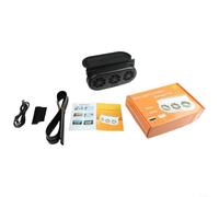Ventilateur de voiture à énergie solaire avec ports de charge USB, purificateur d'air, design triple tête, matériau ABS, système de refroidissement automatique, dissipation de la chaleur (noir)