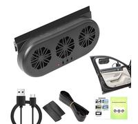 Ventilateur De Voiture À Énergie Solaire - Ventilateur D'extraction À Énergie Solaire ABS De 23 Cm, Refroidissement Par Circulation D'air Des Fenêtres De Voiture, Ventilation Intérieure Pour Le Confor