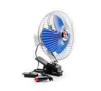 Ventilateur De Voiture Portable | 12V/24V Ventilateur Oscillant D'été Avec Clip, 8 Pouces Ventilateur De Bureau À Faible Bruit, Ventilateur Électrique De Voiture Avec Tête Réglable À 180 Degrés