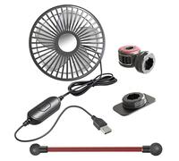 Ventilateur de voiture portable à 3 vitesses réglables | Ventilateur de voiture pour conducteur - Puissant gadget USB pour améliorer la circulation de l'air pour camion, chariot de golf, siège arrière