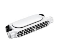 Ventilateur de voiture portable, refroidissement à double turbine USB, support de l'appui-tête réglable, flux d'air puissant silencieux, conception compacte, idéal pour le confort arrière, la plupart