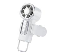 Ventilateur de voiture portable - Ventilateur haute vitesse, système de montage à clip et crochet, affichage LED de l'état de la batterie, unité de flux d'air rechargeable par USB, accessoire de