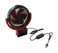 Ventilateur de voiture USB à 3 vitesses 5 V, ventilateur compact pour voiture et intérieur, rotation réglable à 360 degrés avec filet amovible pour un nettoyage facile