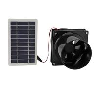 Ventilateur d'échappement à énergie solaire Klanata pour tuyau rond 10W 12V Panneau solaire Kit de ventilateur, Garage Greenhouse Garge Coop Garage Garage Extérieur Utilisation