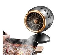 Ventilateur d'échappement de cuisine portable - Hotte de gamme compacte de bureau avec double filtre, hauteur d'angle réglable, nettoyant à air grillé, bruit bas, ventilateur d'échappement à 2 vitesse