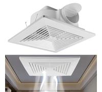 Ventilateur d'échappement de plafond avancé à fort flux d'air avec fonctionnement silencieux pour salles de bains et cuisines (28 x 28 cm)