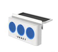 Ventilateur d'échappement de voiture à énergie solaire, circulateur d'air de véhicule 5 W avec lumière rouge, ventilation ABS refroidissement pour la plupart des voitures, SUV, camions, noir (blanc)