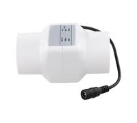 Ventilateur d'échappement en ligne 12 V 6 W avec 50 mm de diamètre, flux d'air silencieux de 38 dB, construction en PVC ABS, haut volume d'air 36 m³/h pour cuisines, salles de bains (blanc 50 mm)