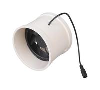 Ventilateur d'échappement multifonction 110 mm compatible en PVC 12 V pour cuisine, salle de bain, poulailler, solution d'élimination des odeurs en PVC