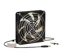 Ventilateur d'échappement portable CC 5 V pour une meilleure circulation de l'air et la désodorisation dans les poulaillers et les refuges pour animaux (ventilateur unique de 12 cm)