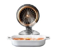 Ventilateur d'échappement portable - Hotte de gamme compacte de bureau avec double filtre, ventilateur d'échappement à faible bruit, hauteur d'angle réglable, nettoyant à air grillé à 2 vitesses pour