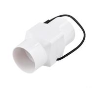 Ventilateur d'échappement silencieux 12 V - 50 mm - Faible bruit - Alimentation solaire - Pour extracteur de poulet de salle de bain - Blanc 60 mm