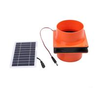 Ventilateur d'échappement solaire 12 V à canal rond de 15,2 cm (orange)