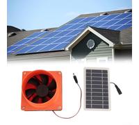 Ventilateur d'échappement solaire 12 V avec panneau solaire de 10 W pour ventilation de cabine de yacht, camping-car, toit de serre, mur latéral, abri de jardin, toit et montage d'atelier