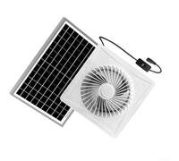 Ventilateur d'échappement solaire de 15,2 cm 2 ventilateurs silencieux (15,2 cm + 12 V 20 W)