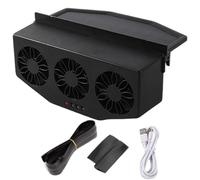 Ventilateur d'échappement solaire de voiture - 1200 mAh de charge USB Puff de ventilation, ventilation de fenêtre de voiture | ventilateur de refroidissement automatique plus frais, purificateur d'air