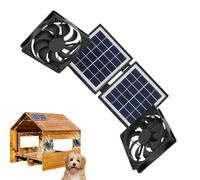 Ventilateur d'échappement solaire | Ventilateur d'admission ou d'échappement | Circulateur d'air haute vitesse étanche 10 W pour fenêtre, jardin, niches, serres, poulaillers, maisons d'animaux