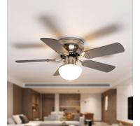 Ventilateur Decken Globo 6 Lames Chaîne Tirage 76 cm 230 V Argent Clair