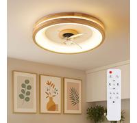 Ventilateur Decken Plafond 3 Lames LED Dimmable Avec Télécommande