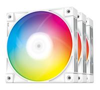Ventilateur DEEPCOOL FC120 ARGB (Blanc) - Pack 3 - 3x120mm - 500-1800 RPM - <28 dBA - 61,91 CFM