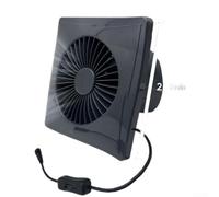 Ventilateur d'extraction à énergie solaire 12 V CC - Fonctionnement silencieux - Débit d'air efficace de 40 dB - Pour maison d'animaux domestiques - Serre industrielle (A)