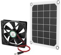 Ventilateur d'extraction à panneau solaire USB ventilateur solaire exterieur ventilateur d'extraction portable étanche IP65, avec 4 ventouses gratuites, 4 Ventilación