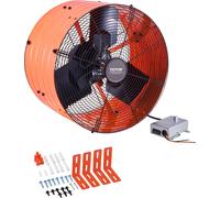 Ventilateur d'extraction d'air VEVOR Grenier, 420 x 275 mm, ventilateur d'extraction d'air avec thermostat réglable, grille extérieure, capacité de débit d'air 2940 CFM