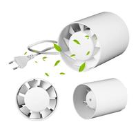 Ventilateur d'extraction de fumée - 100 mm - 130 m³/h - 34 dB - Silencieux - Pour maison, cuisine, WC, grenier, serre