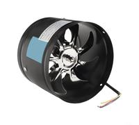 Ventilateur d'extraction de fumée de 180 mm avec lame renforcée et fonctionnement silencieux pour applications continues (noir)