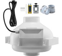 Ventilateur d'extraction de radon 190 CFM - Ventilateur de gaine en ligne - Fonctionnement silencieux - Protection efficace contre le radon - Installation facile
