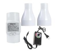 Ventilateur D'extraction En Ligne 2" 6w Kit De Ventilation À Flux D'air Variable Avec Boîtier ABS Durable For Grenier Hydroponique En Serre Avec Interface Adaptateur(50 mm to 25 mm,Speed governor)